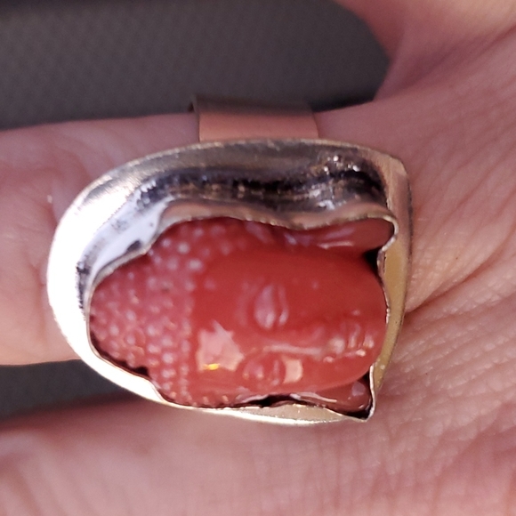 New Carved Buddha Head Unisex 925 Silver Ring. - Picture 12 of 13